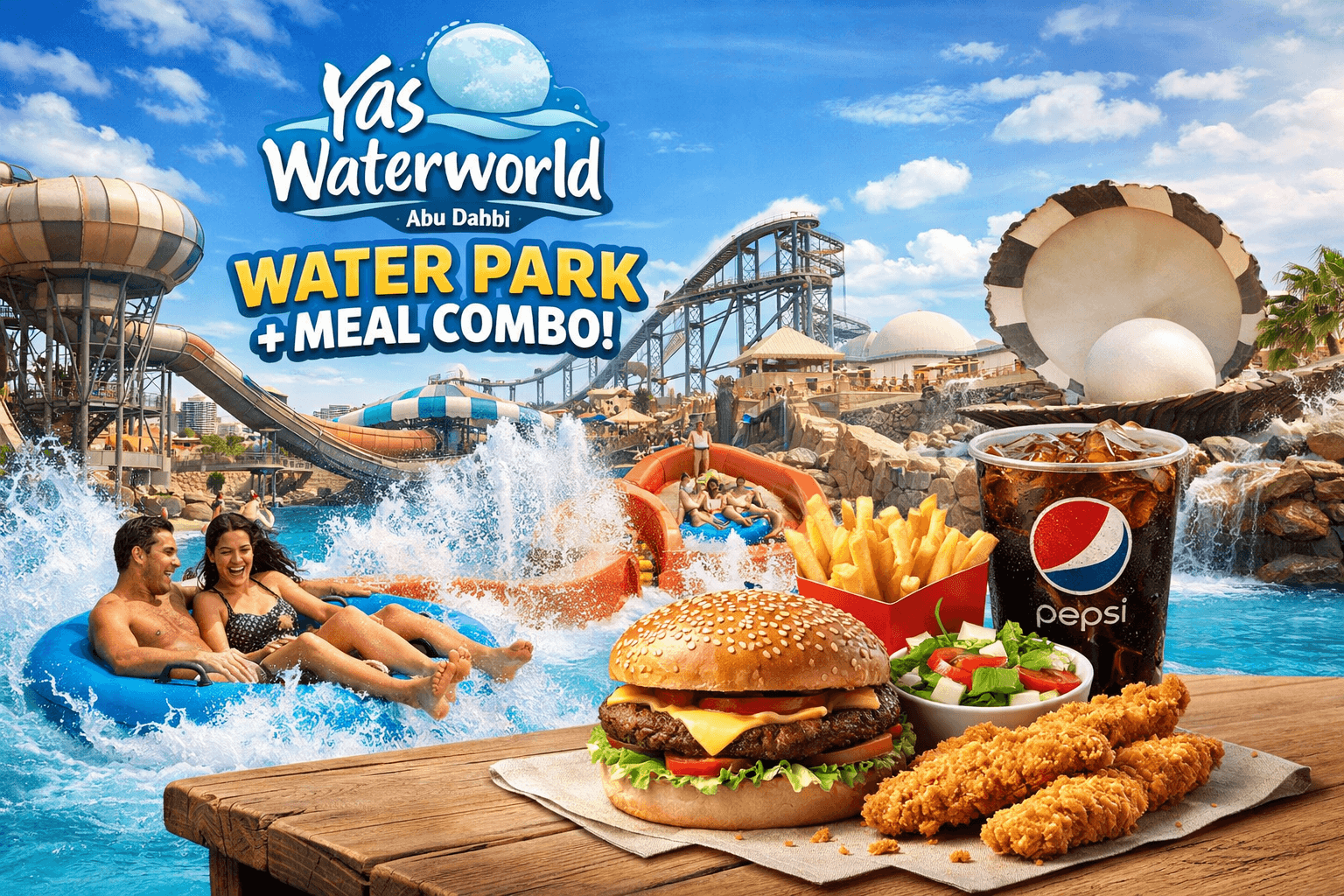 YAS Waterworld Abu Dhabi + Meal